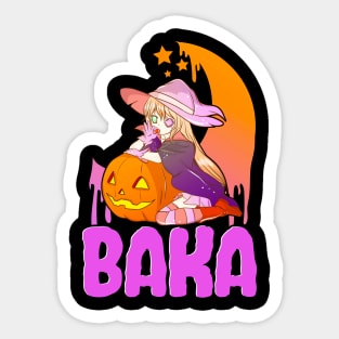 Baka Halloween Witch Anime Manga Gift Sticker
